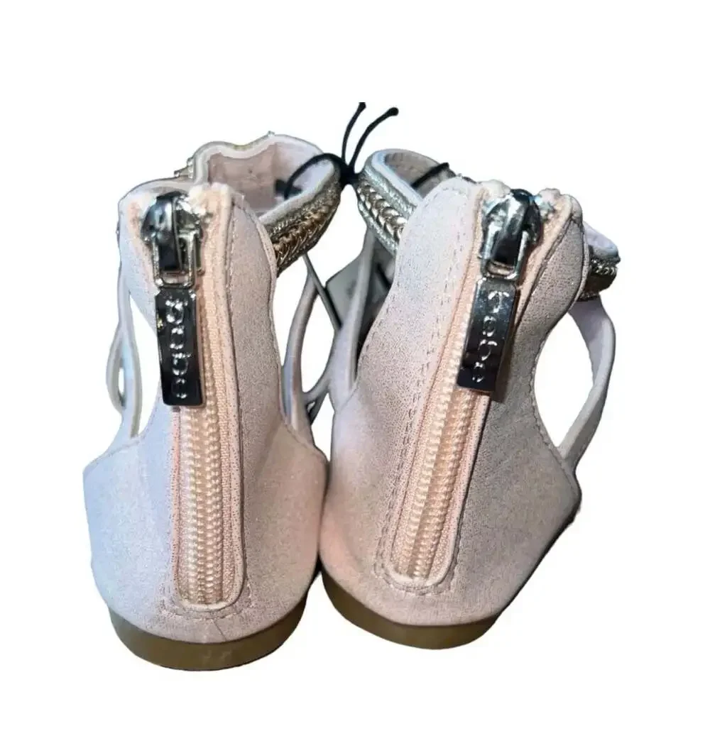 bebe Girls Blush Braided Strappy Flat Gladiator Sandal Size 13